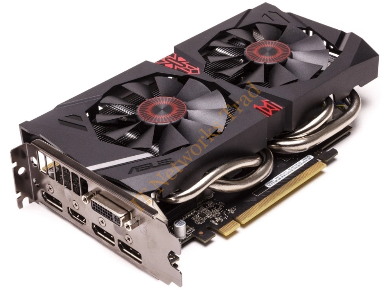 STRIX-GTX960-DC2OC-2GD5 ASUS nVidia GeForce GTX 960 2GB GDDR5 128-Bit PCI Express 3.0 DVI/ HDMI/ DisplayPort/ HDCP Support Video Graphics Card