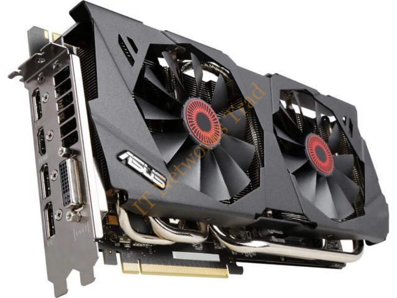 STRIX-GTX980-DC2-4GD ASUS nVidia GeForce GTX 980 4GB GDDR5 256-Bit Dual Link DVI-I/ HDMI/ 3x DisplayPort PCI Express 3.0 x16 Video Graphics Card
