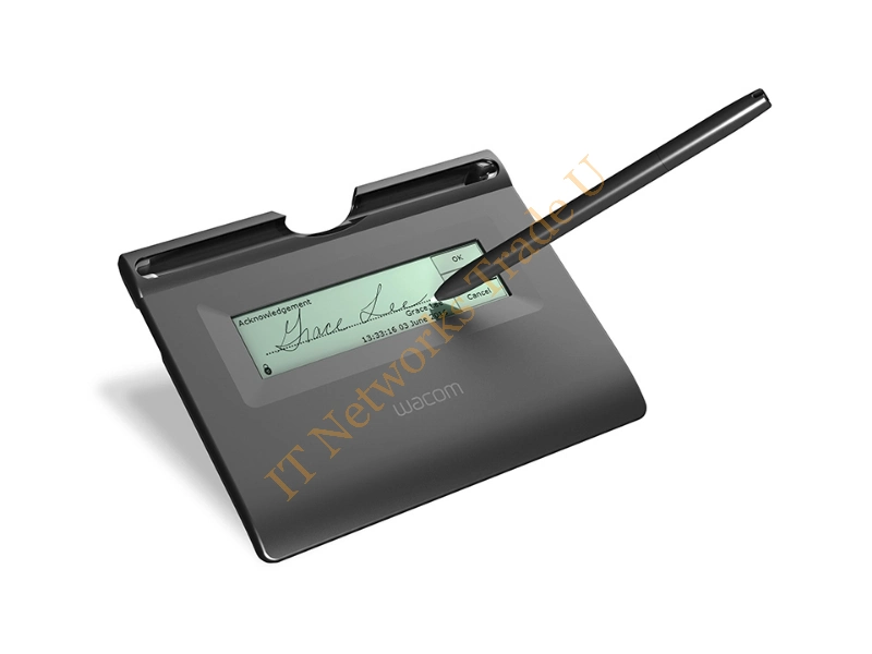 STU-300B-SP-SET - Wacom STU-300B-SP-SET 2540lpi 99 x 25mm USB Black graphic tablet Cable