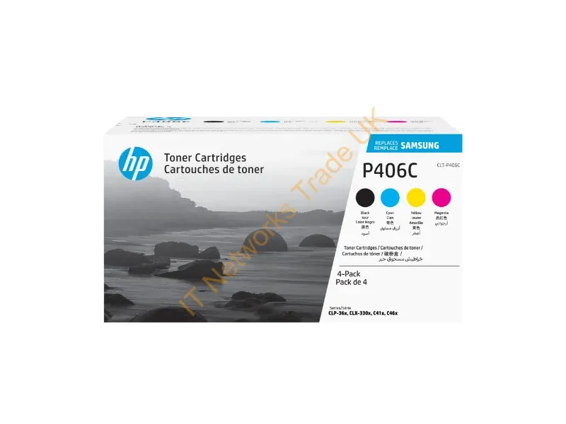 HP SU375A (CLT-P406C) Toner MultiPack, 1500pg + 3x1000pg, Pack qty 4 Accessory