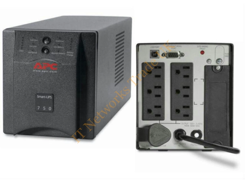 SUA750US APC Smart-UPS 750VA Tower- UPS System 750VA/500W 6.3 Minute Full Load 6 x NEMA 5-15R