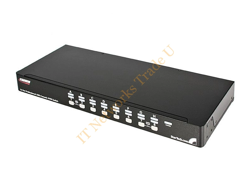 SV1631DUSBGB - StarTech.com 16 Port 1U Rackmount USB PS/2 Network KVM Switch with OSD