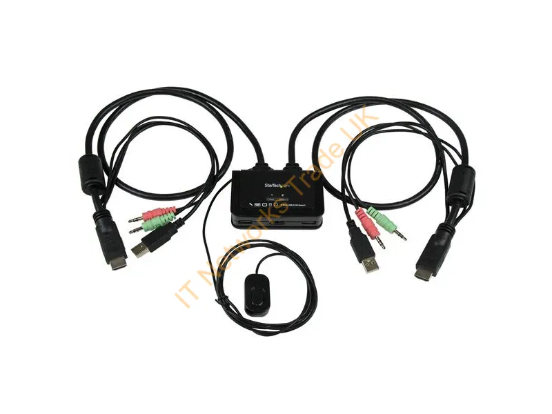 SV211HDUA - StarTech.com 2 Port USB HDMI Cable Network KVM Switch with Audio and Remote Switch â€“ USB Powered