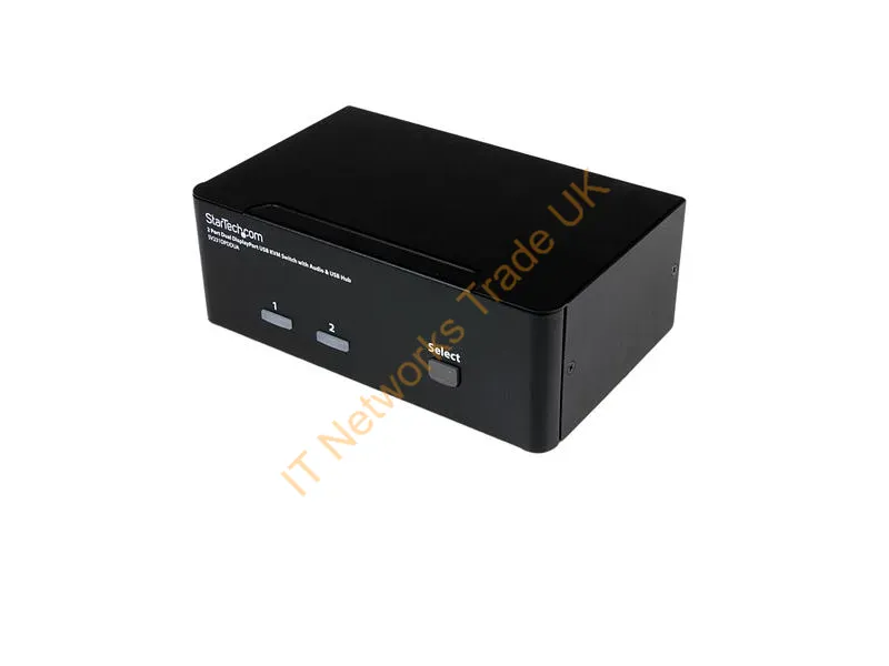 SV231DPDDUA StarTech 2-Port Dual DisplayPort KVM Switch With Audio and USB 2.0 Hub
