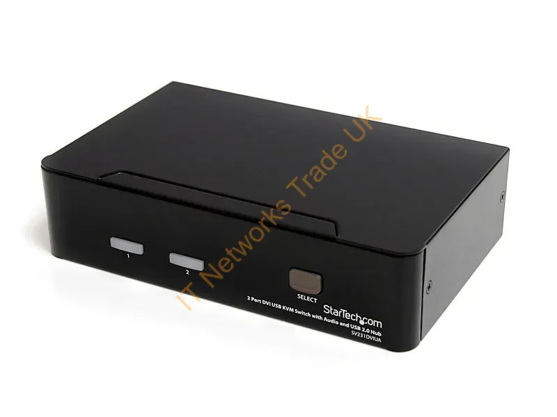 SV231DVIUA StarTech 2-Port DVI USB KVM Switch with Audio and USB 2.0 Hub