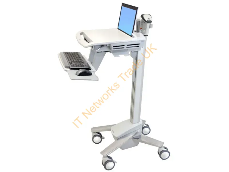 SV40-6100-0 - Ergotron Styleview Emr Laptop Cart, Sv40 Aluminum, Gray, White Multimedia Cart