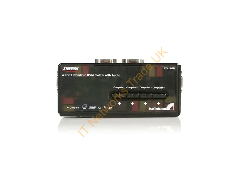 SV411KUSB StarTech 4-Port Mini USB KVM kit with Cables and Audio Switch KVM Switch