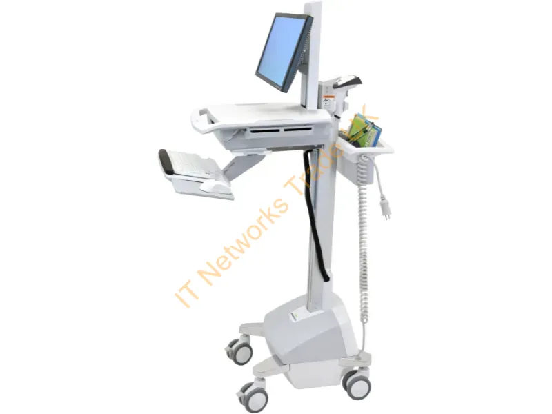 SV42-6102-3 - Ergotron StyleView EMR, LiFe Powered, UK Aluminium, Grey, White Multimedia cart