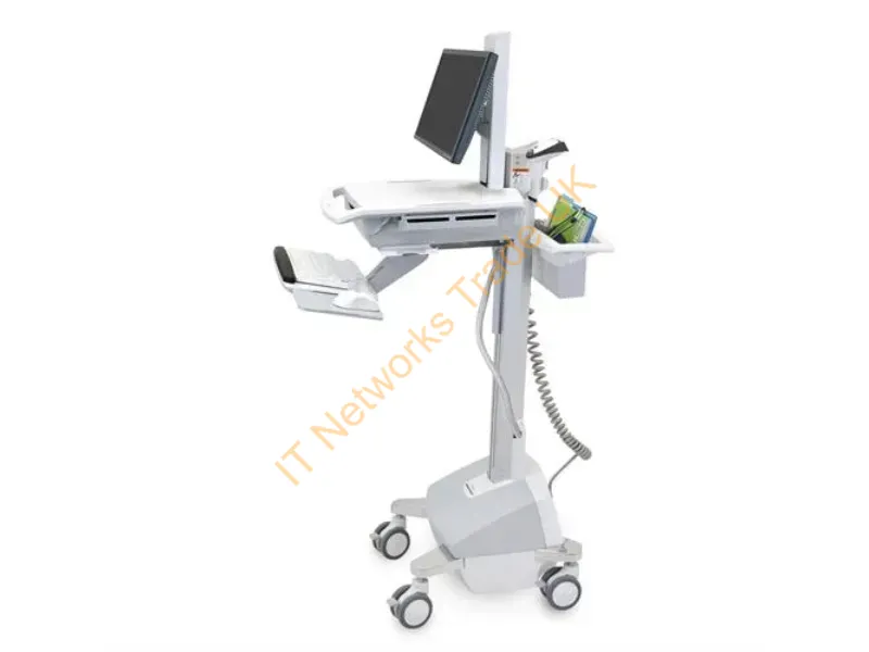 SV42-6302-2 - Ergotron Styleview Emr Cart With Lcd Pivot, Life Powered, Eu Aluminum, Gray, White Flat Panel Multimedia Cart