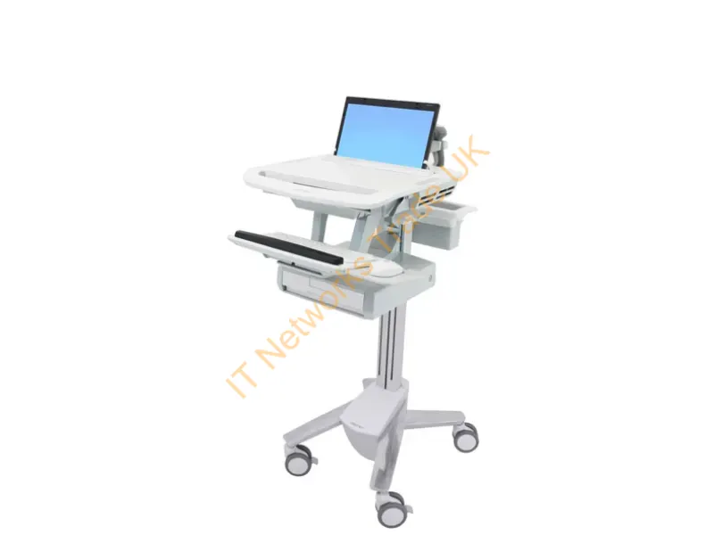 SV43-1110-0 - Ergotron Styleview Aluminum, Gray, White Laptop Multimedia Cart