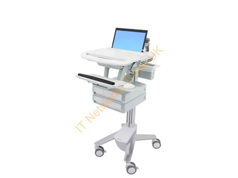 SV43-1120-0 - Ergotron Styleview Aluminum, Gray, White Laptop Multimedia Cart