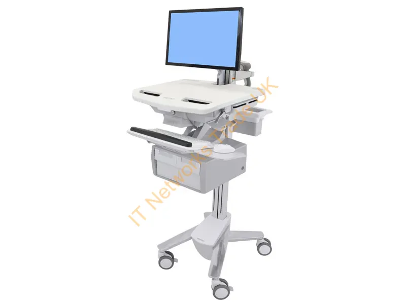 SV43-12C0-0 - Ergotron Styleview Gray, White Flat Panel Multimedia Cart