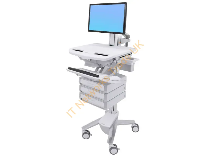 SV43-1330-0 - Ergotron Styleview Gray, White Flat Panel Multimedia Cart