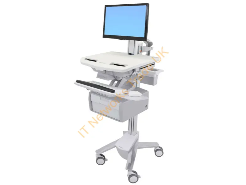 SV43-13B0-0 - Ergotron Styleview White Flat Panel Multimedia Cart