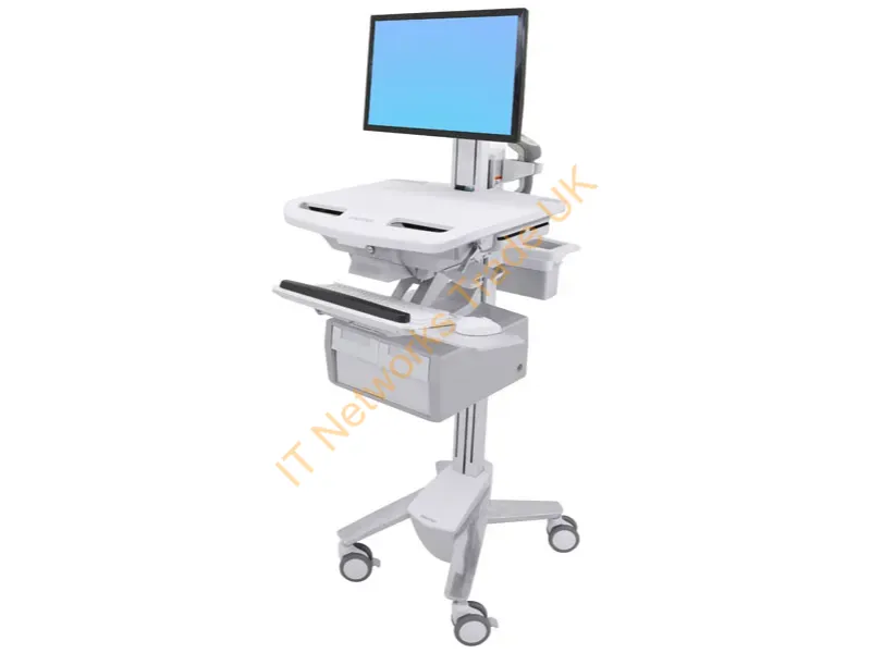 SV43-13C0-0 - Ergotron Styleview White Flat Panel Multimedia Cart