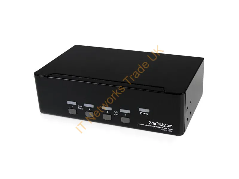 SV431DD2DUA StarTech 4-Port Dual DVI KVM Switch with Audio and USB Hub