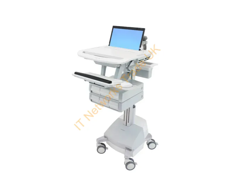 SV44-1161-3 - Ergotron StyleView Aluminium, Grey, White Laptop Multimedia cart
