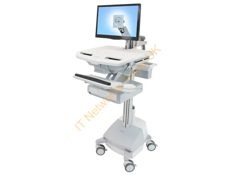 SV44-1211-3 - Ergotron StyleView Aluminium, Grey, White Flat panel Multimedia cart