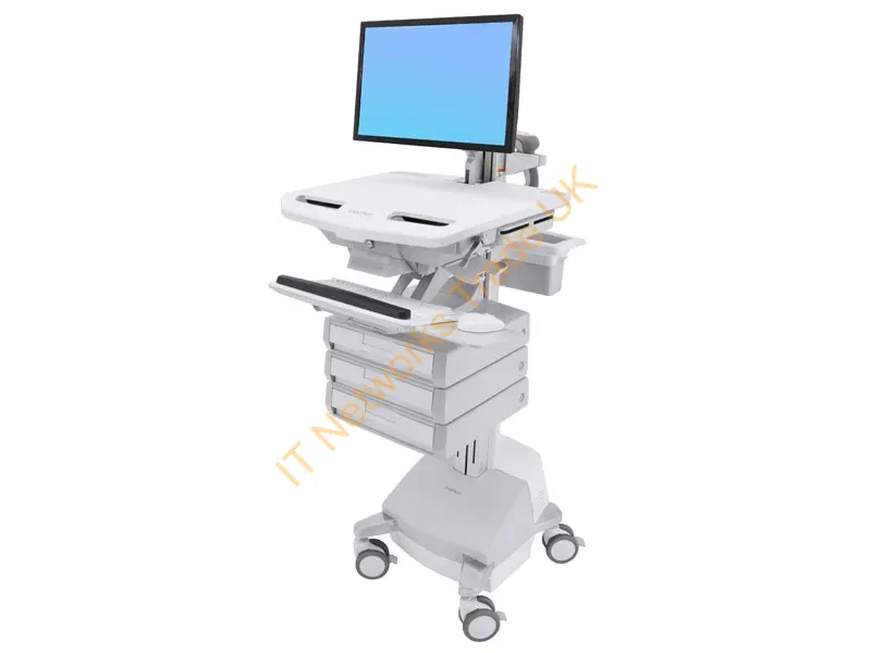 SV44-1231-3 - Ergotron StyleView Grey, White Flat panel Multimedia cart