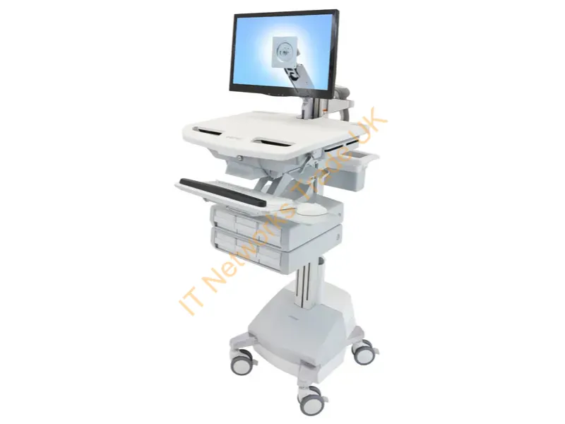 SV44-1261-3 - Ergotron StyleView Aluminium, Grey, White Flat panel Multimedia cart
