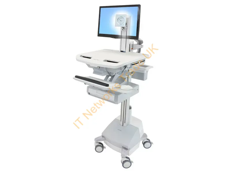 SV44-1311-3 - Ergotron StyleView Aluminium, Grey, White Flat panel Multimedia cart