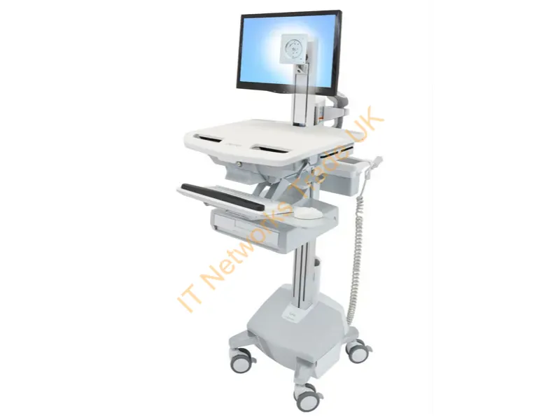 SV44-1312-3 - Ergotron StyleView Aluminium, Grey, White Flat panel Multimedia cart