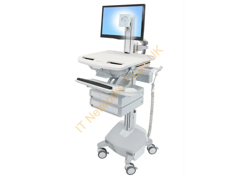 SV44-1322-3 - Ergotron StyleView Aluminium, Grey, White Flat panel Multimedia cart