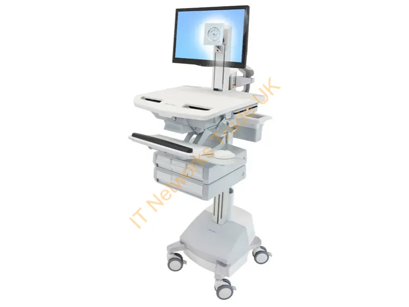 SV44-1341-3 - Ergotron StyleView Aluminium, Grey, White Flat panel Multimedia cart