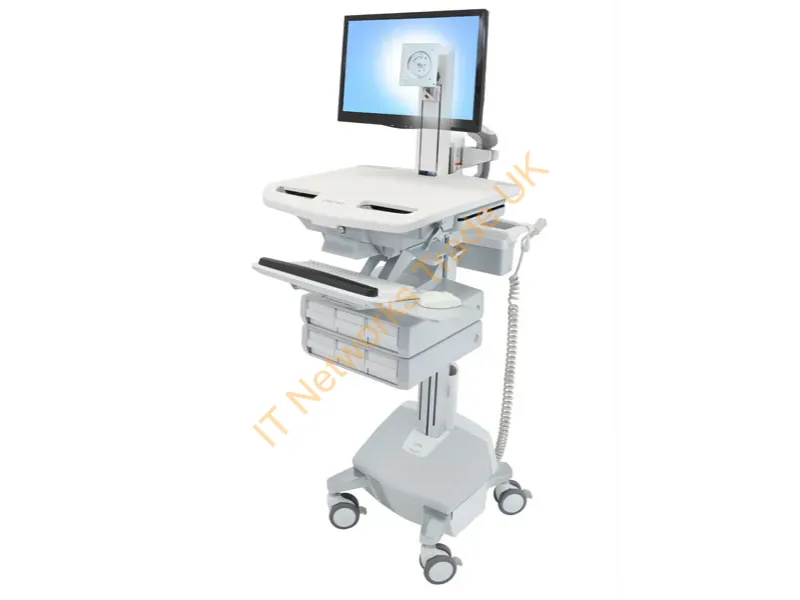 SV44-1362-3 - Ergotron StyleView Aluminium, Grey, White Flat panel Multimedia cart