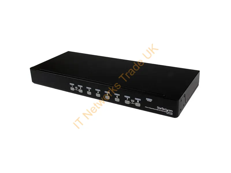SV831DUSBGB - StarTech.com 8 Port 1U Rackmount USB PS/2 Network KVM Switch with OSD