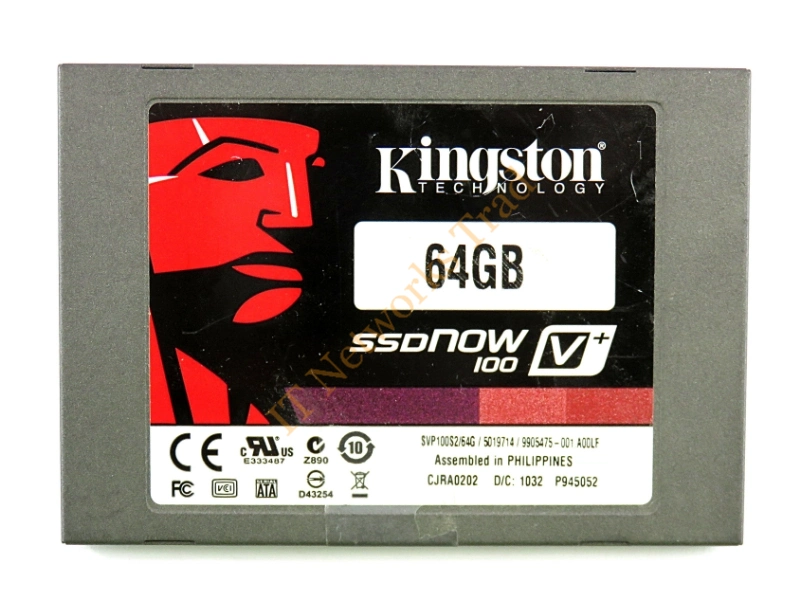 SVP100S264G Kingston SSDNow V+100 Series 64GB Multi-Level Cell (MLC) SATA 3Gb/s 2.5-inch Solid State Drive SSD Storage