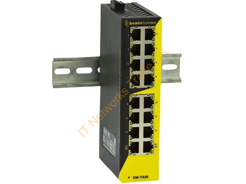 SW-7416 - Brainboxes 14X10/100  2X1G Enet Switch