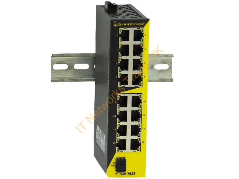 SW-7617 - Brainboxes 16X 10/100  1X Sfp Enet Switch