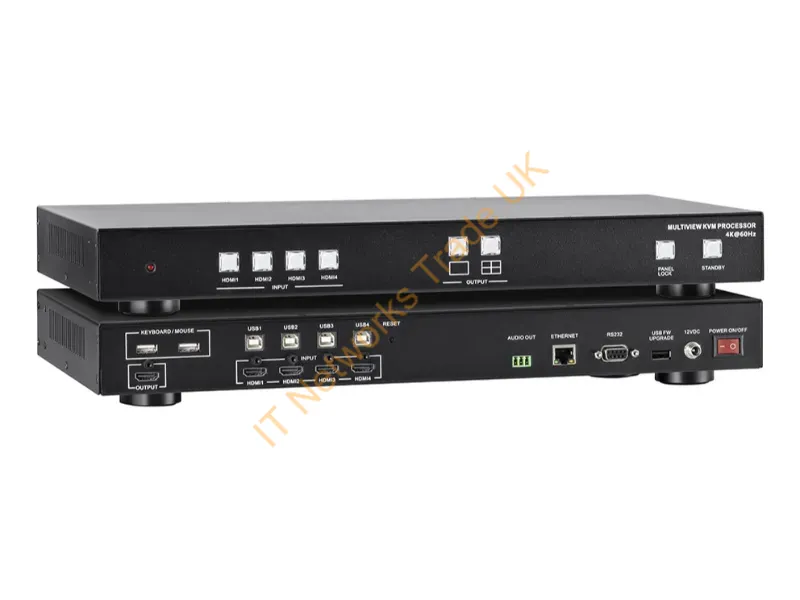 SW-HDSC4X1KVM - Kanexpro Sw-Hdsc4X1Kvm Kvm Switch Rack Mounting Black