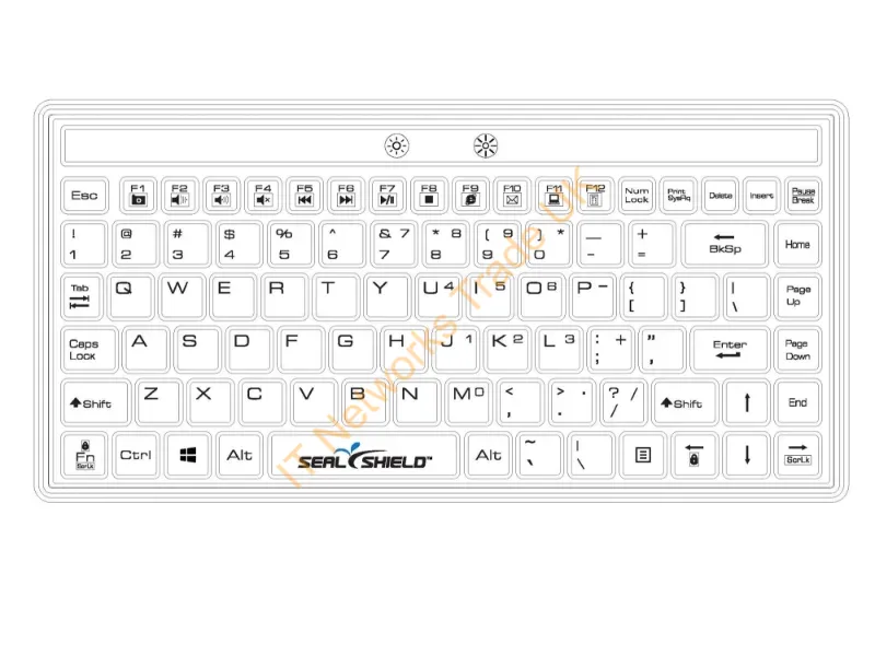SW89G - Seal Shield Sw89G Keyboard Universal Usb Qwerty English White