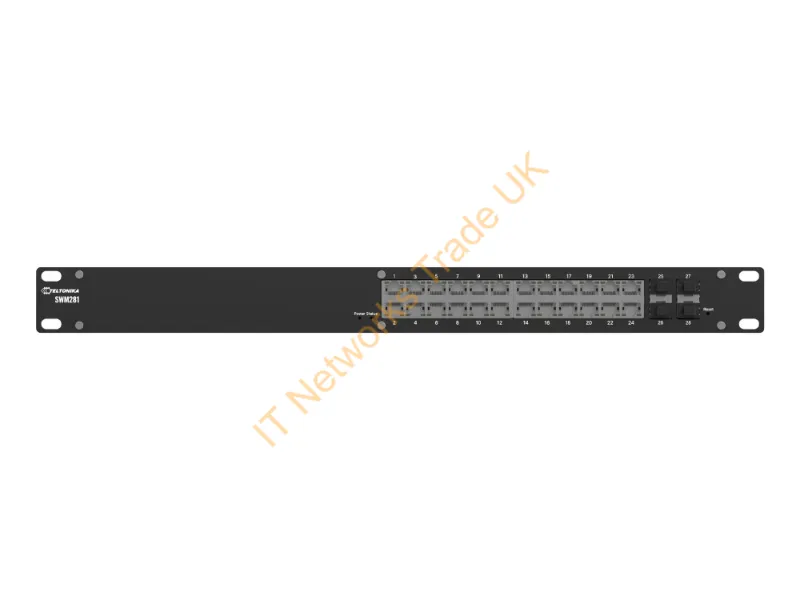 SWM281000200 - Teltonika Networks Swm281 L2+ Managed Switch, 19 Rack, 24Xgbe, 4Xsfp