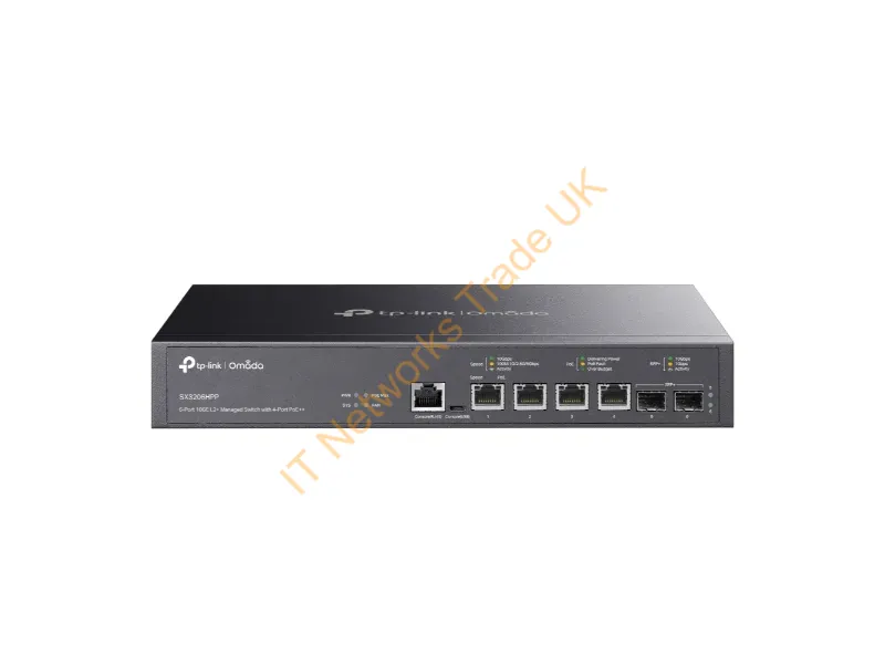 SX3206HPP - Tp-Link Omada Sx3206Hpp Network Switch Managed L2+ 10G Ethernet (100/1000/10000) Power Over Ethernet (Poe) Black