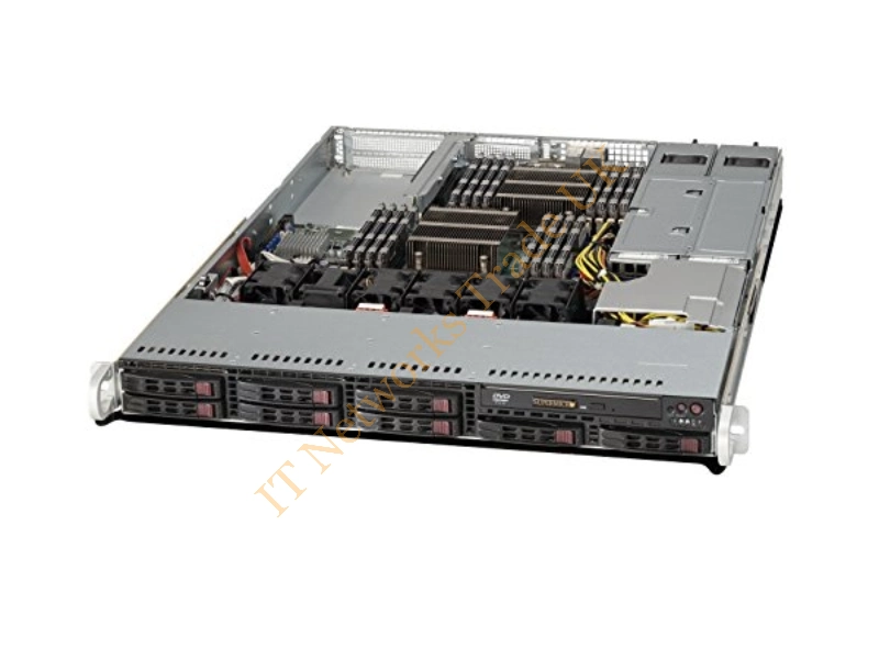 SYS-1026GT-TRF Supermicro SuperServer SYS-1026GT-TRF Dual LGA1366 1800W 1U Rackmount Server Barebone System (Black)