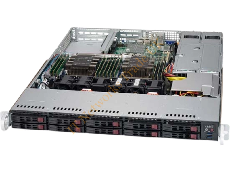 SYS-1029P-WTRT Supermicro SuperServer SYS-1029P-WTRT Dual LGA3647 700W/750W 1U Rackmount Server Barebone System (Black)