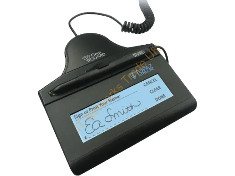 T-LBK462-BSB-RC - Topaz Systems , Nc/Nr, Siggem Lcd 1X5 (Virtual Serial Via Usb), With Software, Citrix Ready, Antimicrobial Pen & Grip, Replaceable Cable, 3 Yr Warranty
