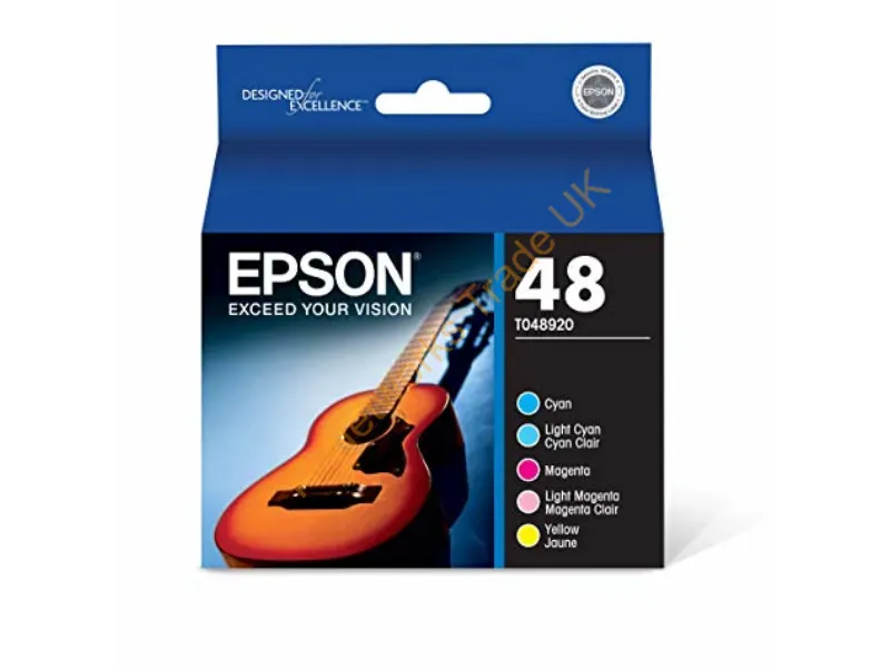 T048920-S - Epson T048 Ink Cartridge 5 Pc(S) Original Standard Yield Cyan, Light Cyan, Light Magenta, Magenta, Yellow
