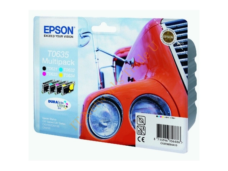 Epson C13T06354A10 (T0635) Ink cartridge multi pack, 4x8ml, Pack qty 4 Printer