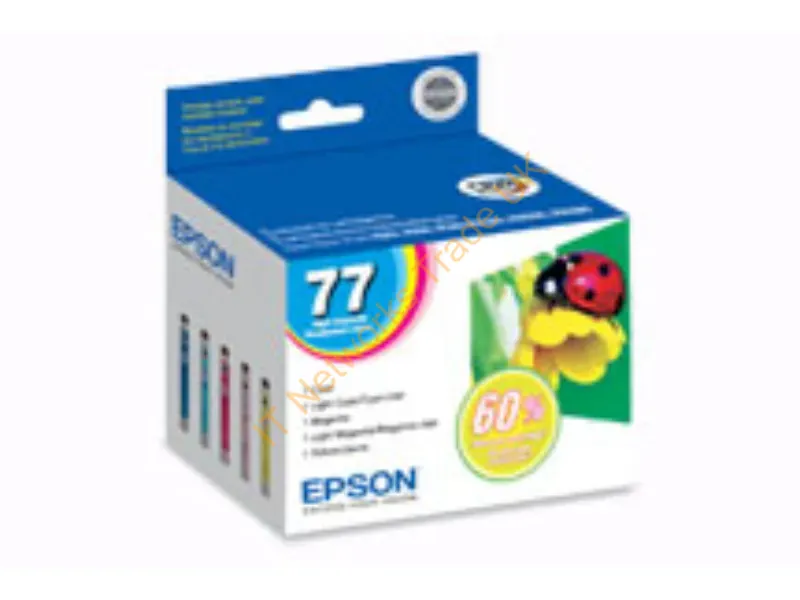 T077920-S - Epson T077920 - High Capacity Color Ink Cartridges Multi-Pack Ink Cartridge 1 Pc(S) Original Cyan, Light Cyan, Light Magenta, Magenta, Yellow
