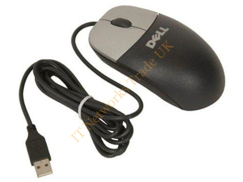 T0943 Dell USB Optical Wheel Mouse (Black / Silver)
