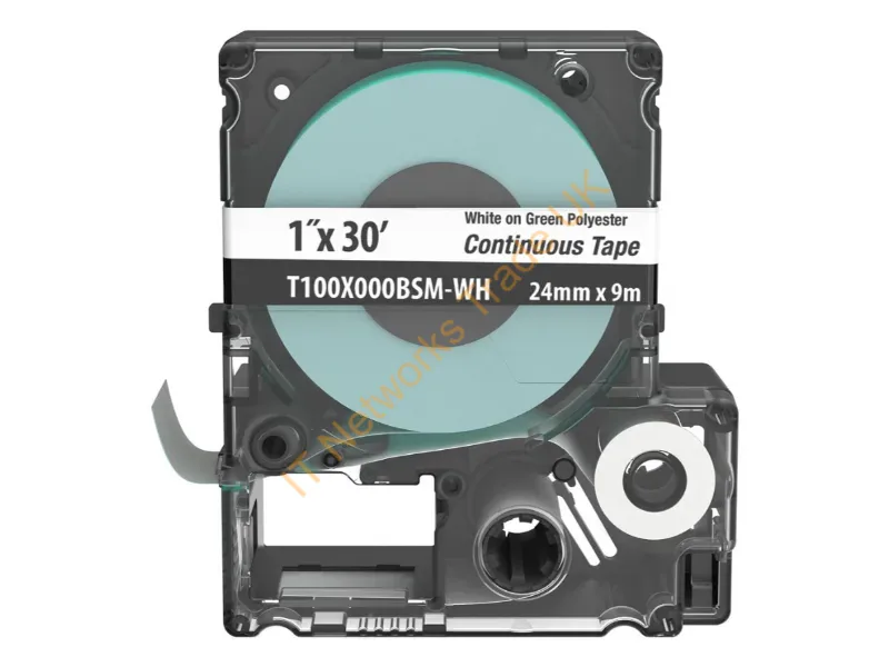 T100X000BSM-WH - Panduit T100X000Bsm-Wh Label-Making Tape White On Green