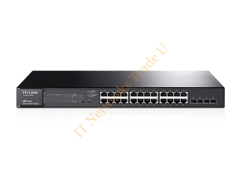 T1600G-28PS(TL-SG2424P) - TP-LINK JetStream 24-Port Gigabit Smart Managed network switch L2/L3 Gigabit Ethernet (10/100/1000) Power over Ethernet (PoE) 1U Black