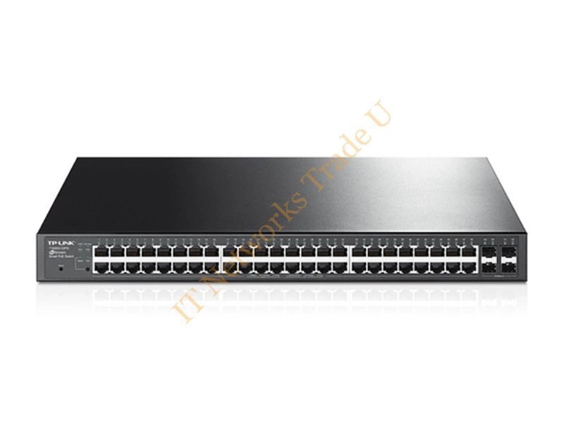 T1600G-52PS - TP-LINK T1600G-52PS Managed network switch L2+ Gigabit Ethernet (10/100/1000) Power over Ethernet (PoE) 1U Black network switch