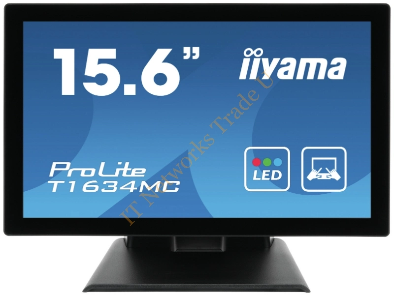 T1634MC-B5X - iiyama ProLite T1634MC-B5X 15.6" 1366 x 768pixels Multi-touch Multi-user Black touch screen monitor