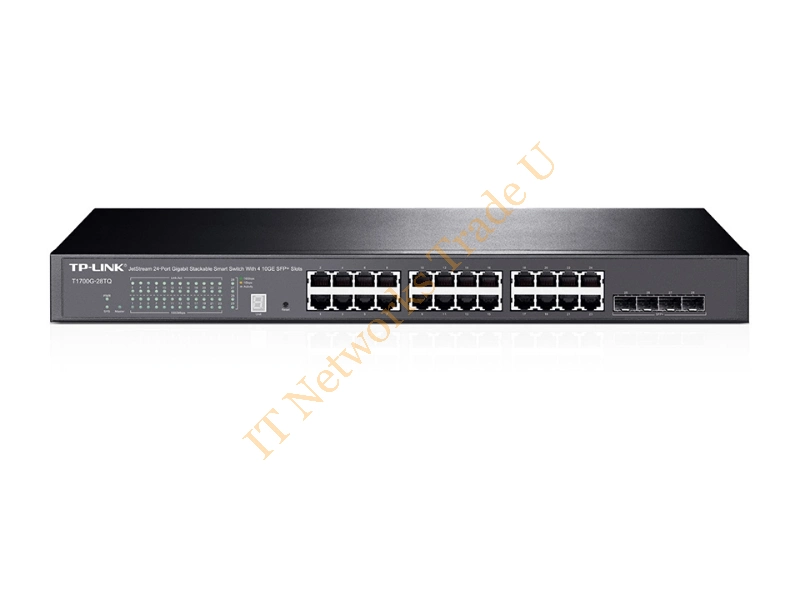 T1700G-28TQ - TP-LINK JetStream Managed network switch L2+ Gigabit Ethernet (10/100/1000) Black
