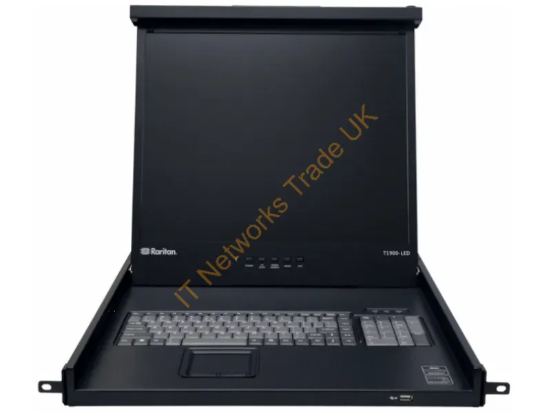 T1900-LED - Raritan T1900 Rack Console 19" 1280 X 1024 Pixels Black 1U